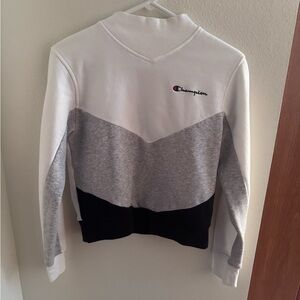 Champion Women's V-Neck Sweater - White, Gray, Black